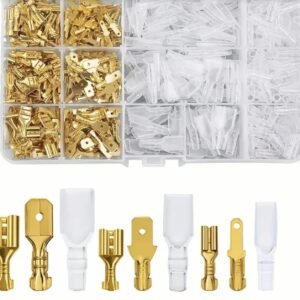 Kogelconnector messing met isolatiemouw